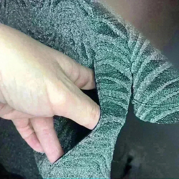 Chico's Travelers Evening Exquisite Metallic Spark Long Fly-Away Jacket … - Picture 4 of 8